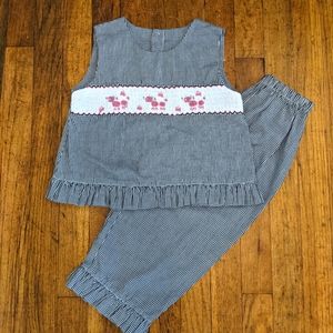 Claire and Charlie Poodle Smock set
